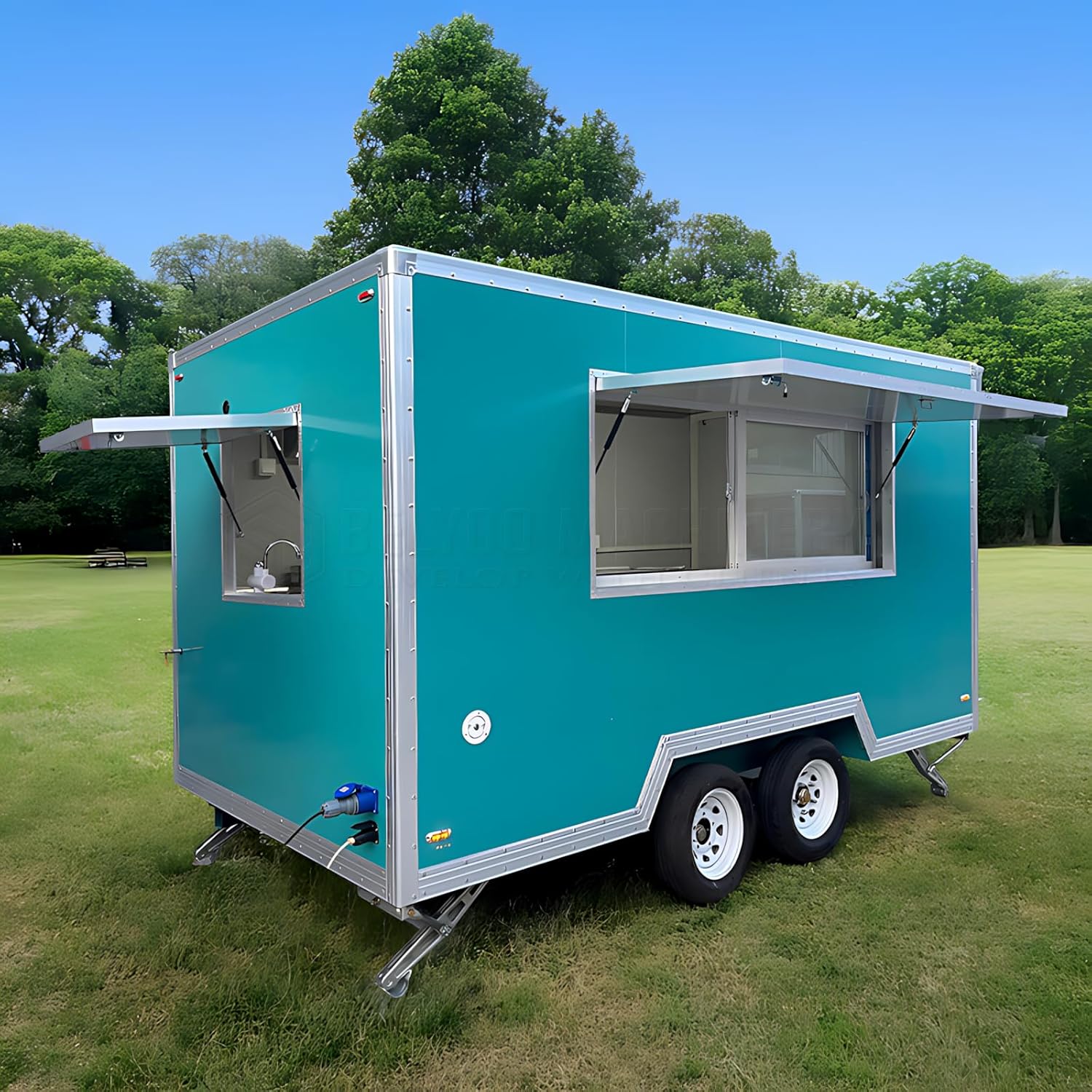 Premium 10ft Food Trailers for Sale with Complete Commercial Kitchen Setup - All-In-One Concession Trailers Ready for Hot Dog Cart and Taco Cart Featuring Pre-Installed Plumbing