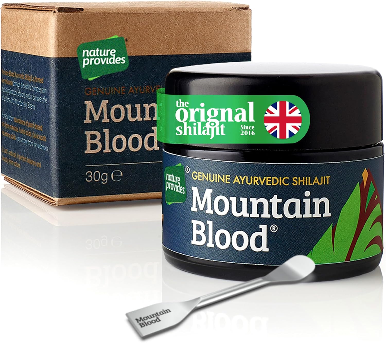 Mountain Blood Shilajit Resin (30g) - Authentic, Vegan, Ethically Sourced, UK-Tested, 3 Months Supply, Mineral-Rich, UK Lab-Tested, Boosts Energy & Stamina, Made in UK by Nature Provides