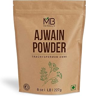 MB Herbals Ajwain Powder 8 oz (227 Gram / 0.5 LB) | Ajowan Powder | Carom Seed Powder | Trachyspermum ammi | Gluten Free | Non GMO