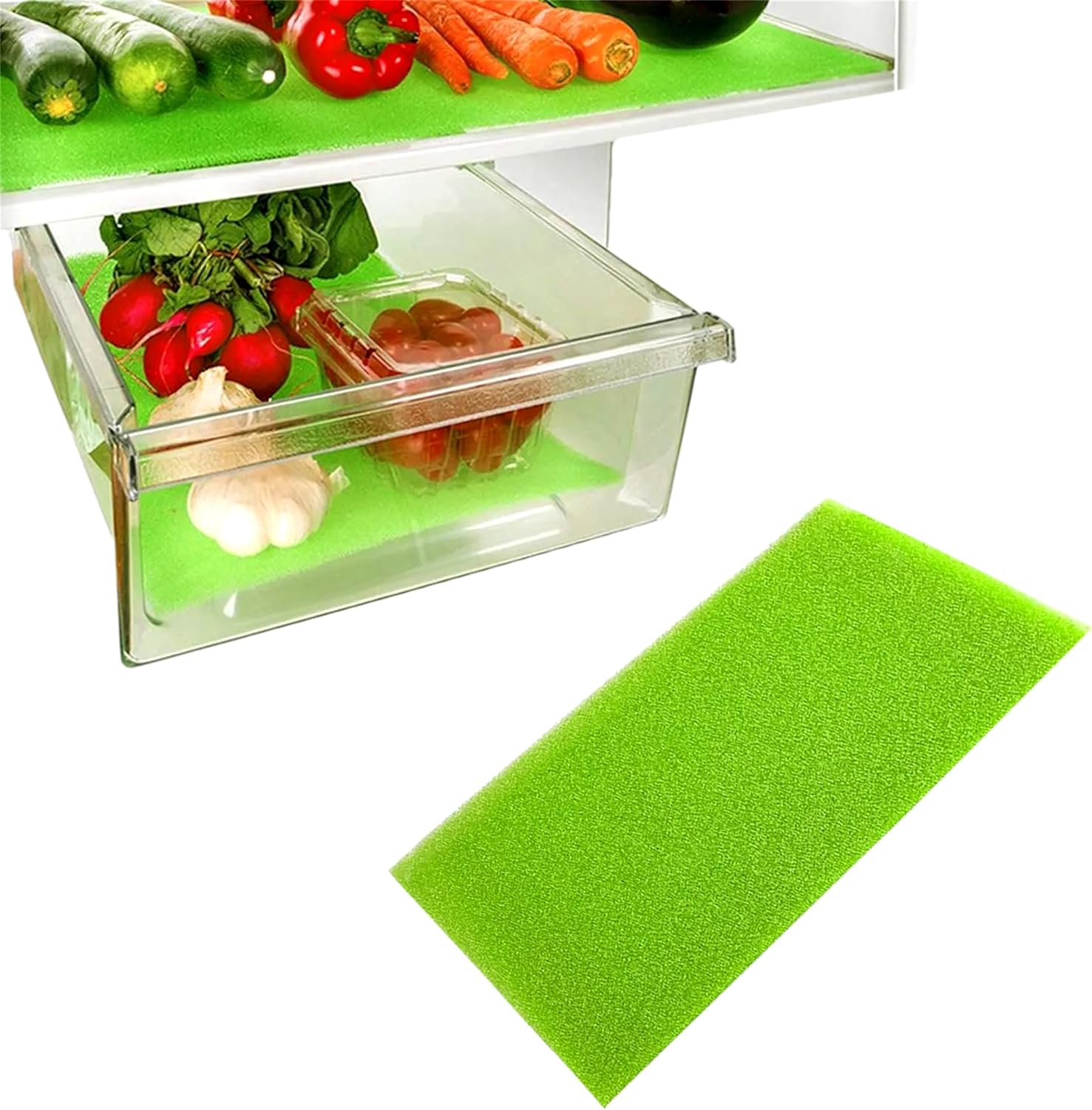 Fridge Liner Mat Kitchen Salad Drawer Fridge Fresh Food Saver Anti Mould Refrigerator Antibacterial Washable Mats Pad for Home,Kitchen, Cabinet & Drawer (Pack of 1)