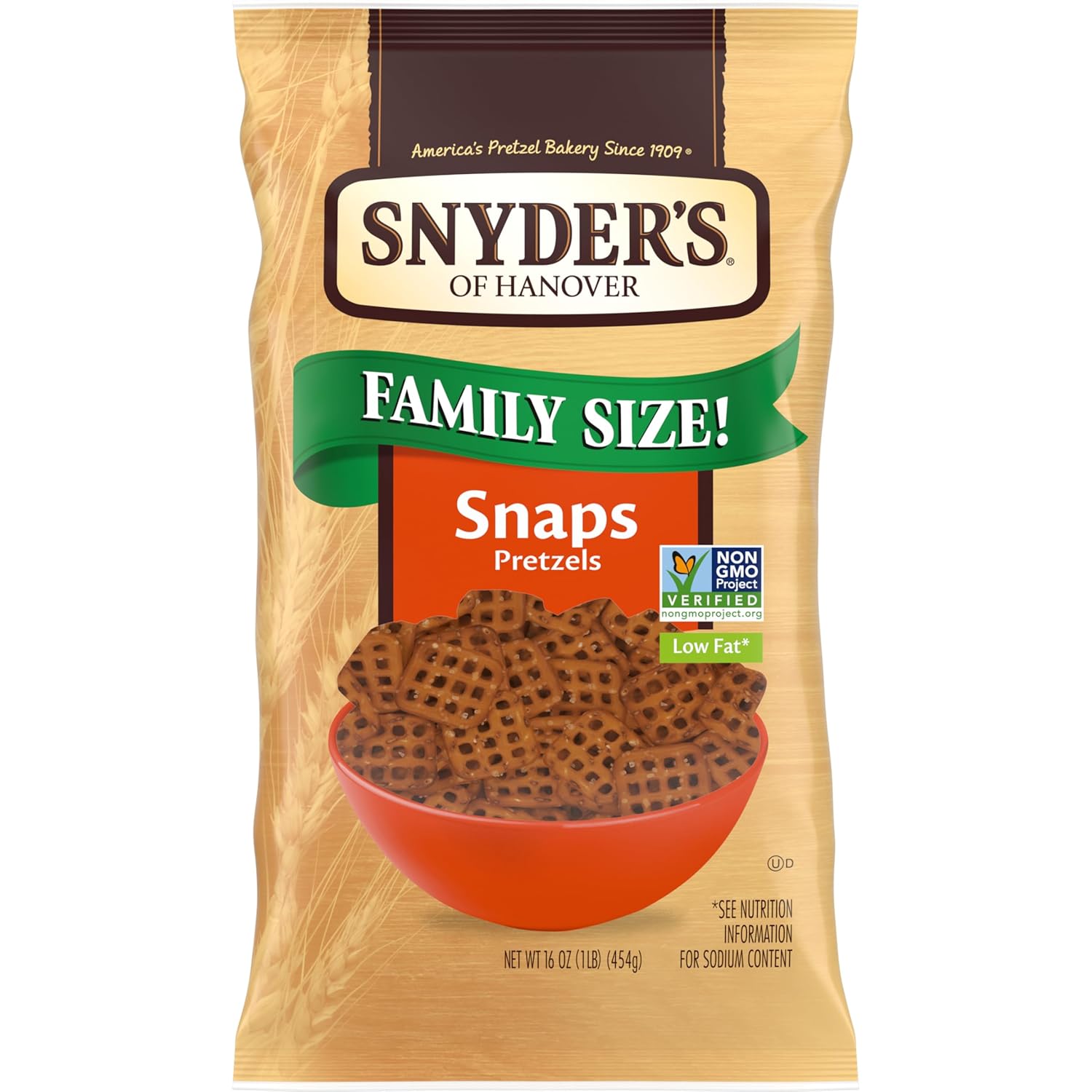 Snyder's of Hanover Snaps Pretzels, 16 Oz Bag