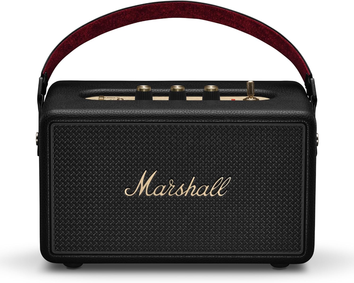 Marshall Kilburn III Bluetooth Speaker - Premium Water Resistance Portable Bluetooth Speaker & Wireless Speakers 50+ Playtime - Black and Brass