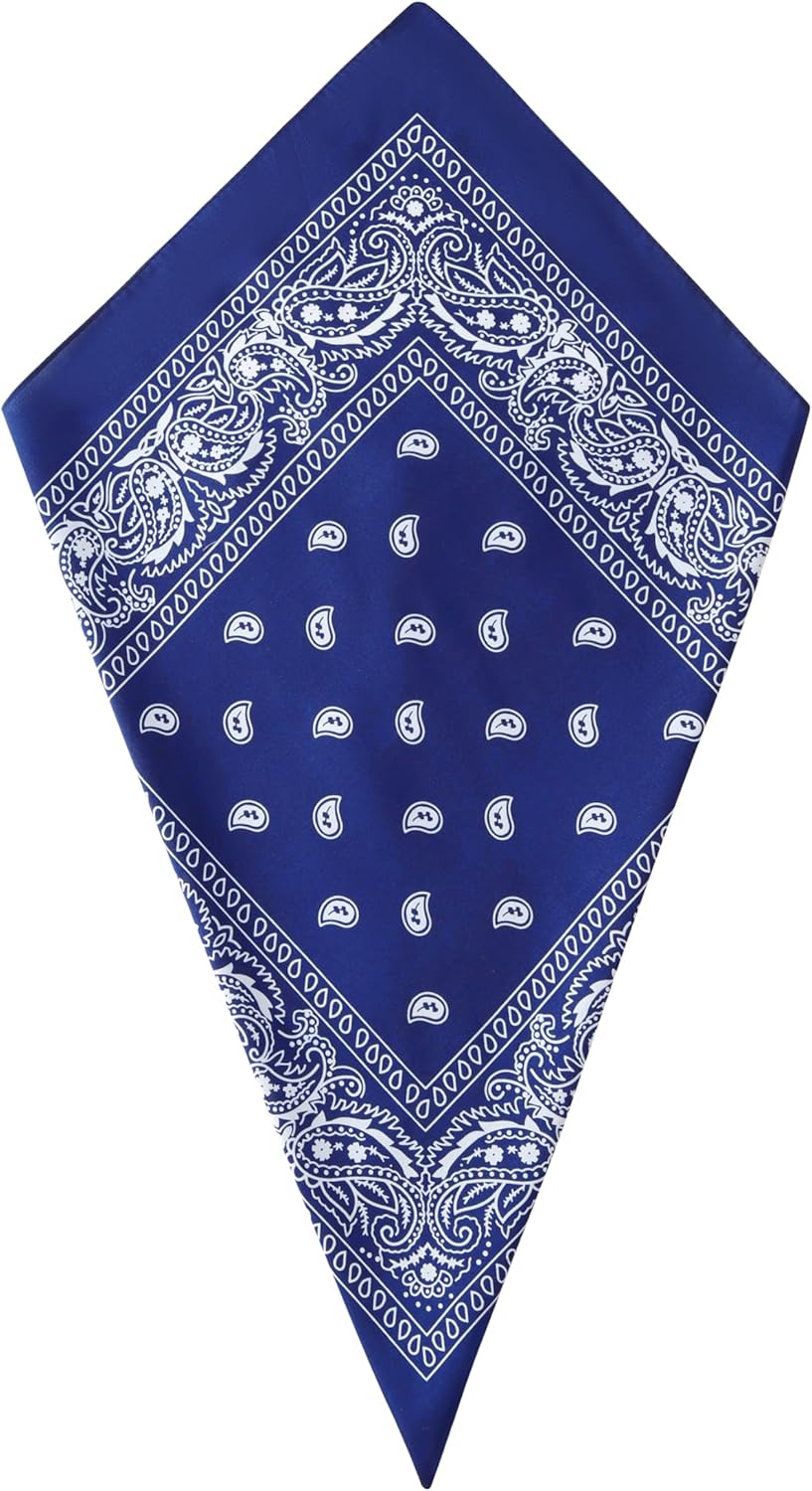Paisley Bandana Head Scarf Headbands Handkerchief Cowboy Cotton Bib Party Face Covering Headwear For Motorcycling Mens Womens Unisex