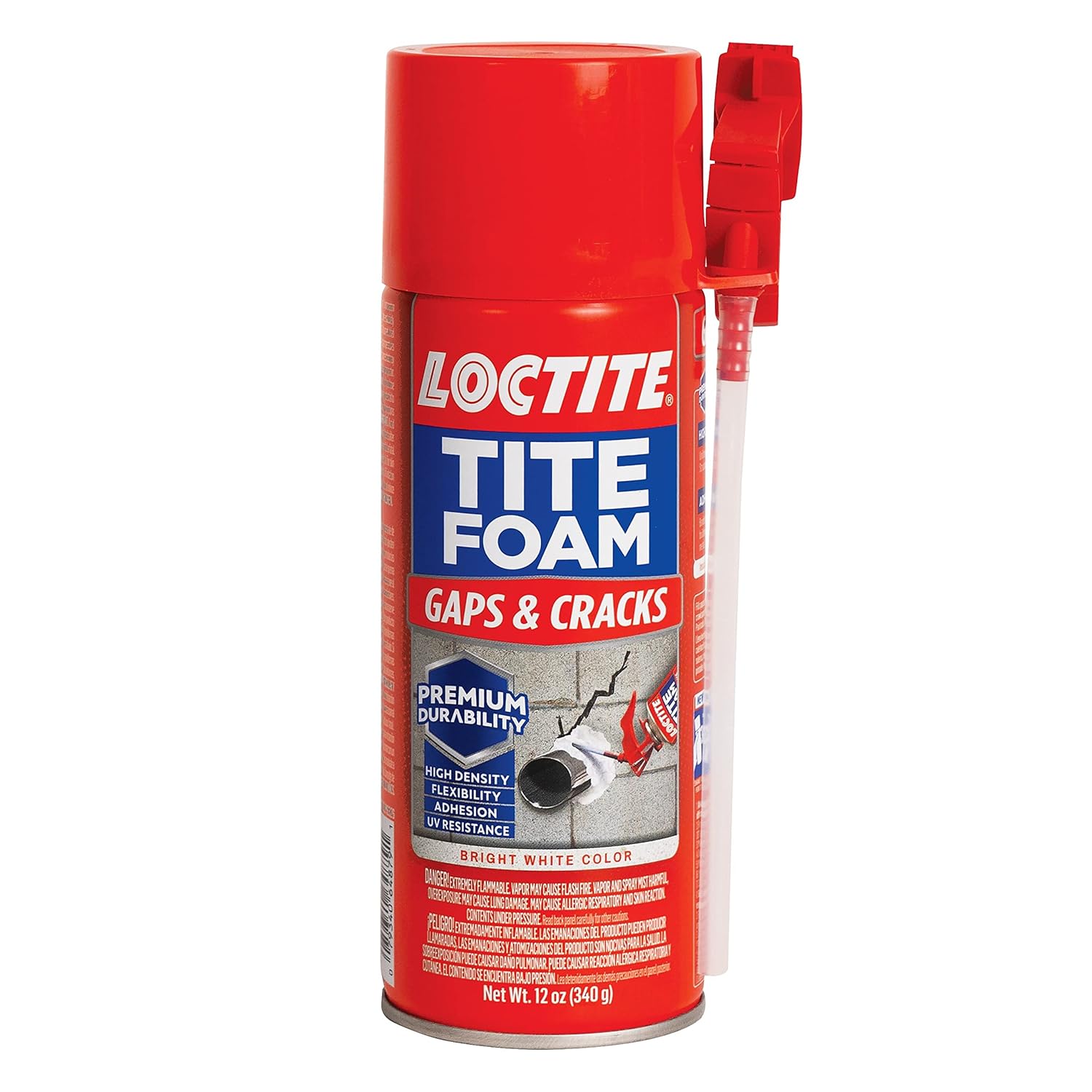 Loctite Tite Foam Gaps & Cracks Spray Foam Sealant, Polyurethane Expanding Insulation - 12 fl oz Can, Pack of 1
