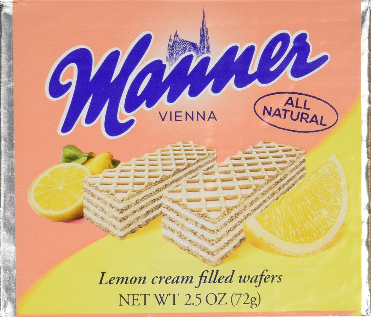 Manner Lemon Wafers, 2.54 Ounce (Pack of 12)