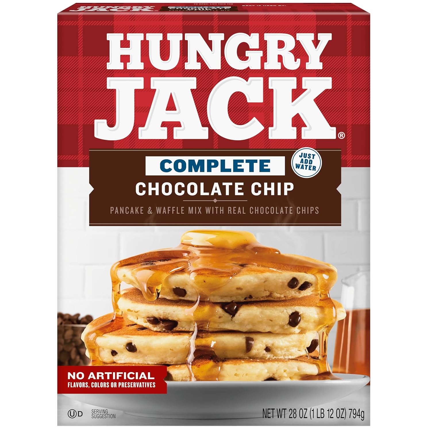 Hungry Jack Complete Chocolate Chip Pancake & Waffle Mix 28 oz