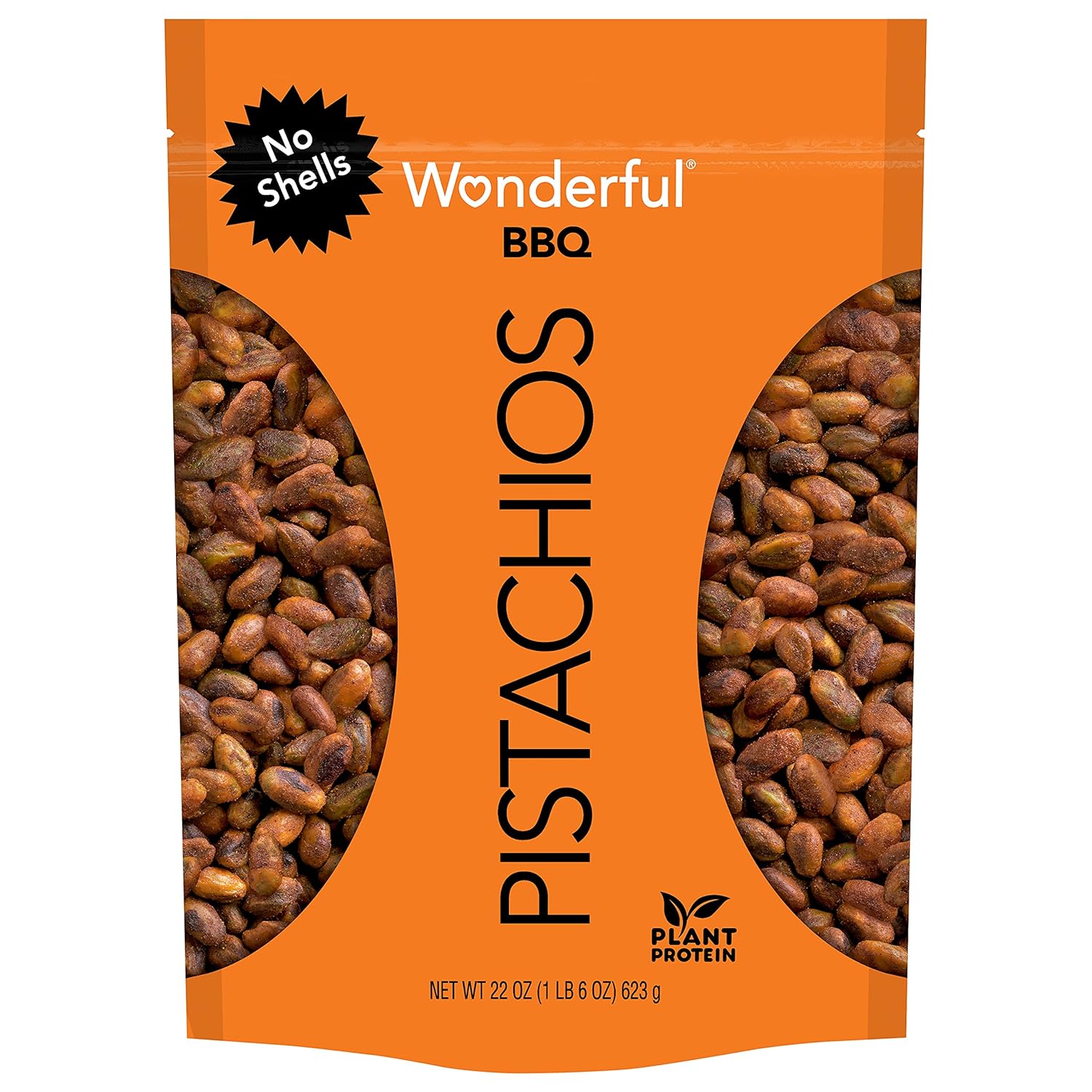 Wonderful Pistachios No Shells, BBQ Nuts, 22 Oz Bag