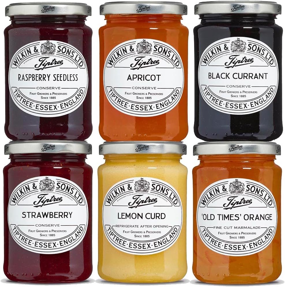 Tiptree Jam, Marmalade & Curd Variety Box (Pack of 6)