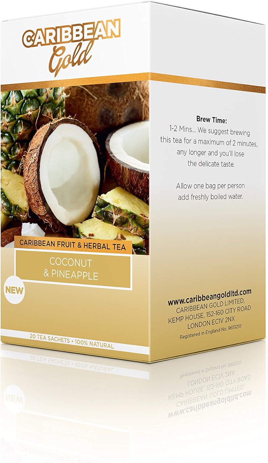Caribbean Gold Fruit and Herbal Teas (Coconut & Pineapple)