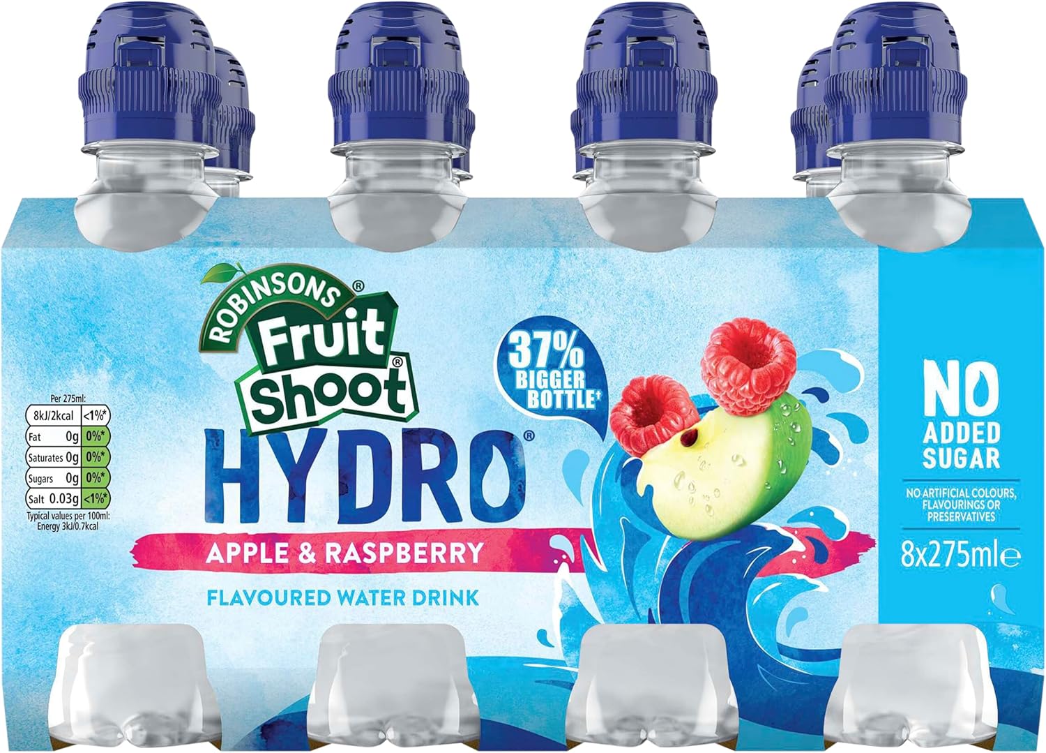 Robinsons Fruit Shoot Hydro Flavoured Water, Apple and Raspberry 8 x 275ml