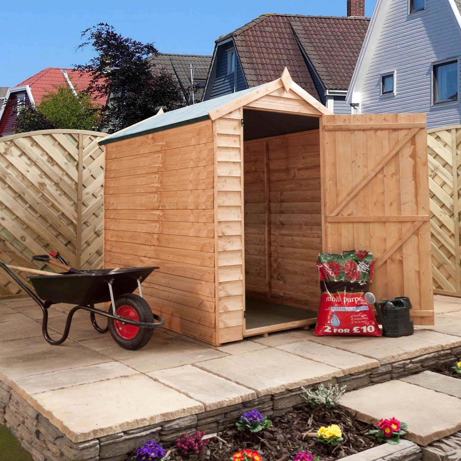 Overlap Apex Shed with Windowless