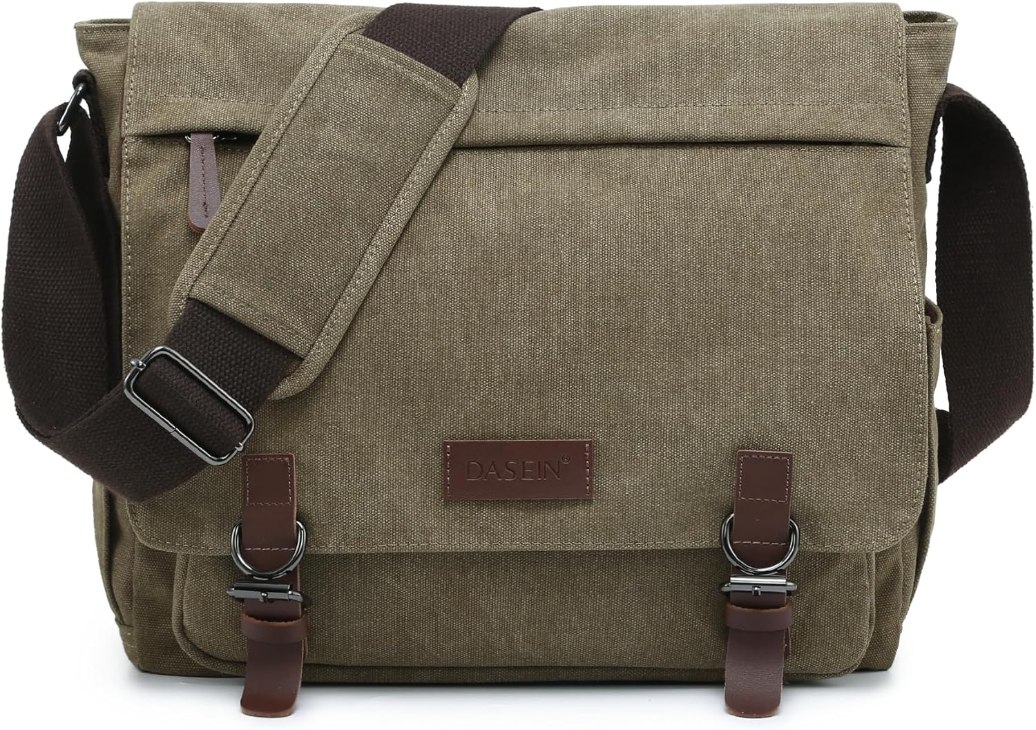 Large Vintage Canvas Messenger Shoulder Bag Travel Crossbody Purse Briefcase Business Bag for 15inch Laptop