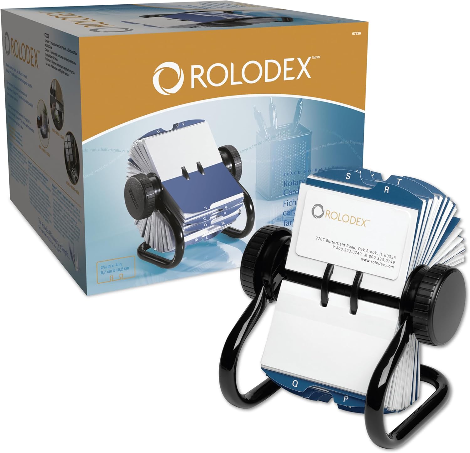 Rolodex Rotary Business card File Black Small