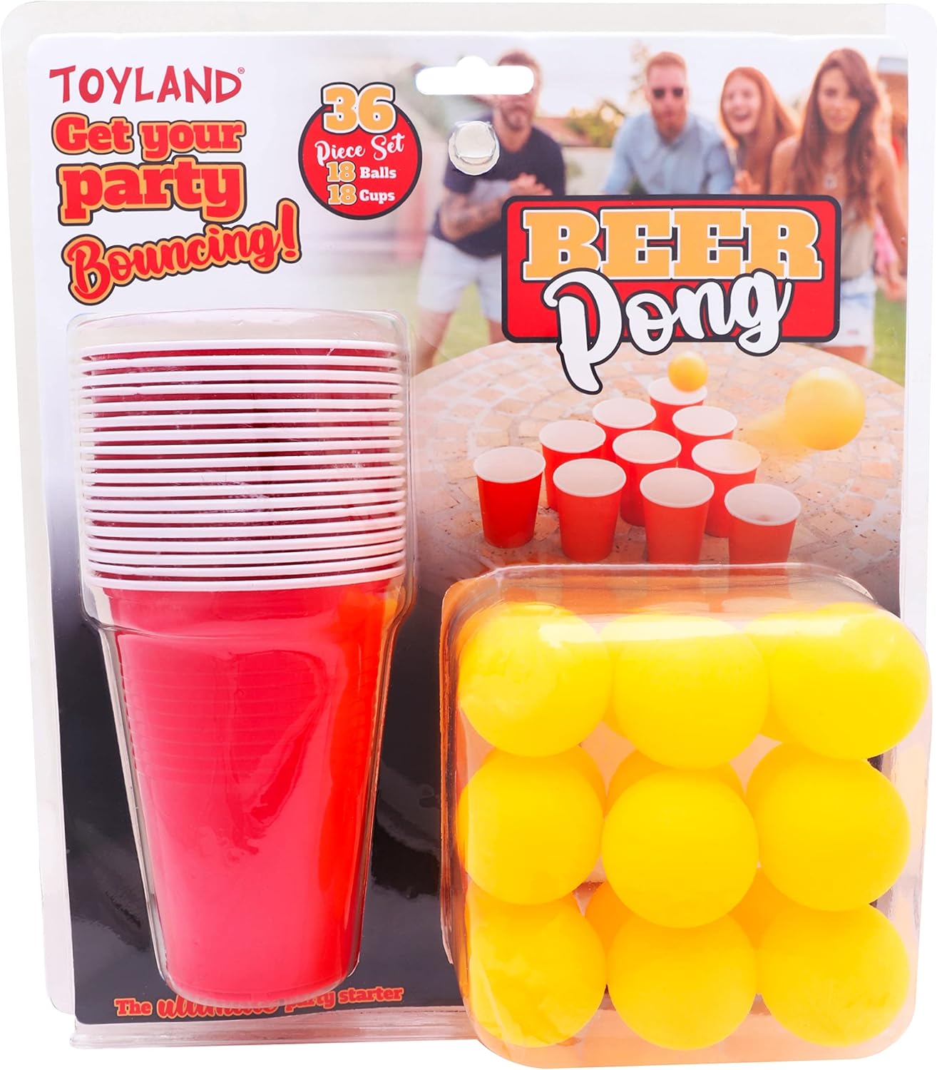 Toyland® 36 Piece Set Beer Pong Game - Stag & Hen Parties - Christmas - Holiday Games.