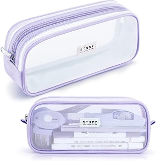 KALIDI Grid Mesh Pencil Case Large Capacity Pencil Case Big Pencil Pouch With Zipper Simple Stationery Bag Aesthetic Pen Bag for School Teen Girl Boy Multi-Purpose bag for office Men Women
