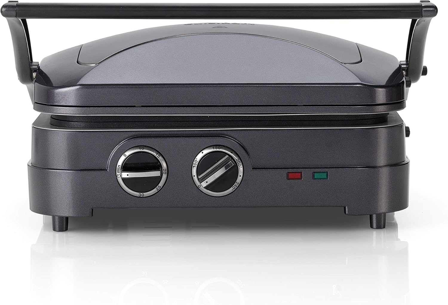 Cuisinart Grill and Griddle, Sandwich toaster, panini press, contact grill, electric griddle, Non-stick removable plates, dishwasher safe, Health grill, less oil, Midnight Grey