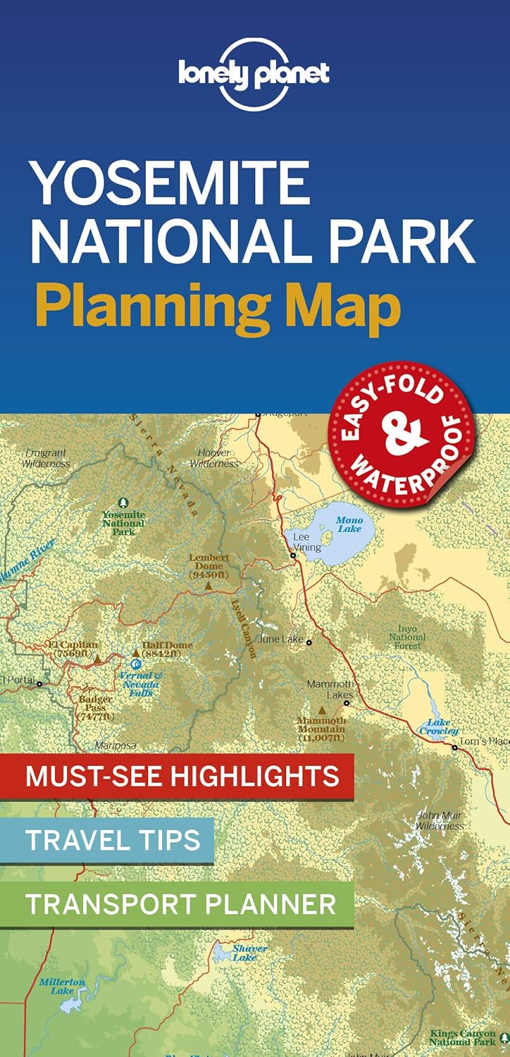 Lonely Planet Yosemite National Park Planning Map
