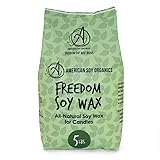 Freedom Soy Wax Beads for Candle Making - Natural Candle Making Supplies - Paraffin-Free, Beeswax-Free Candle Wax for Container Candles, Tealights and Wax Melts, 5 lbs