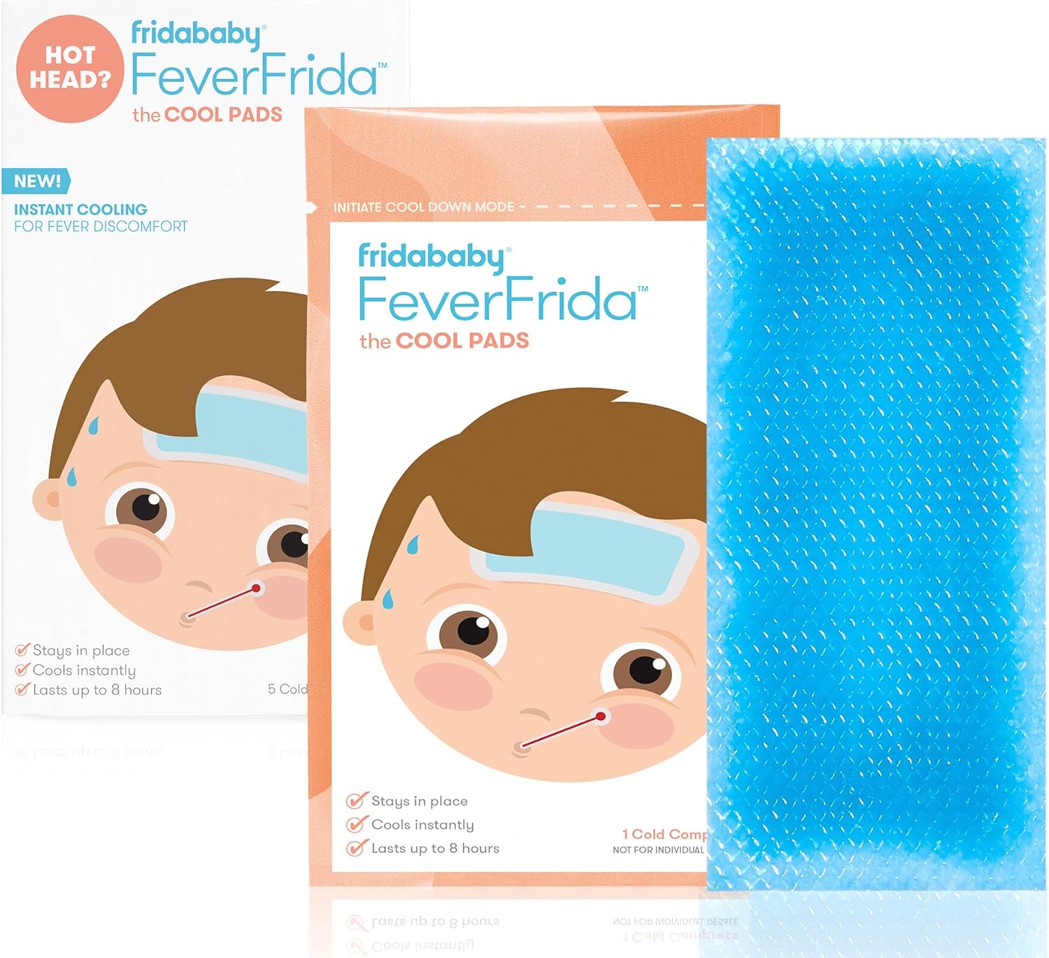Frida Baby Cool Pads, Fever Patch for Kids, Fever Reducer, Discomfort & Headache Relief, 5 Count