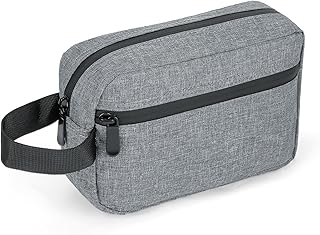 XQXA Travel Toiletry Bag for Men, Hanging Dopp Kit Travel Bag for Men Women, Mens Travel Bag Shaving Bag for Toiletries Accessories (Grey)