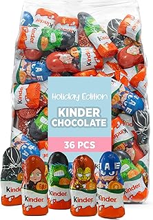 Kinder Chocolate Holiday Edition Figures (36 pcs) - Ideal for Festive Kids' Parties and Sweet Holiday Favors, Featuring Smooth and Creamy Milk Chocolate Delights