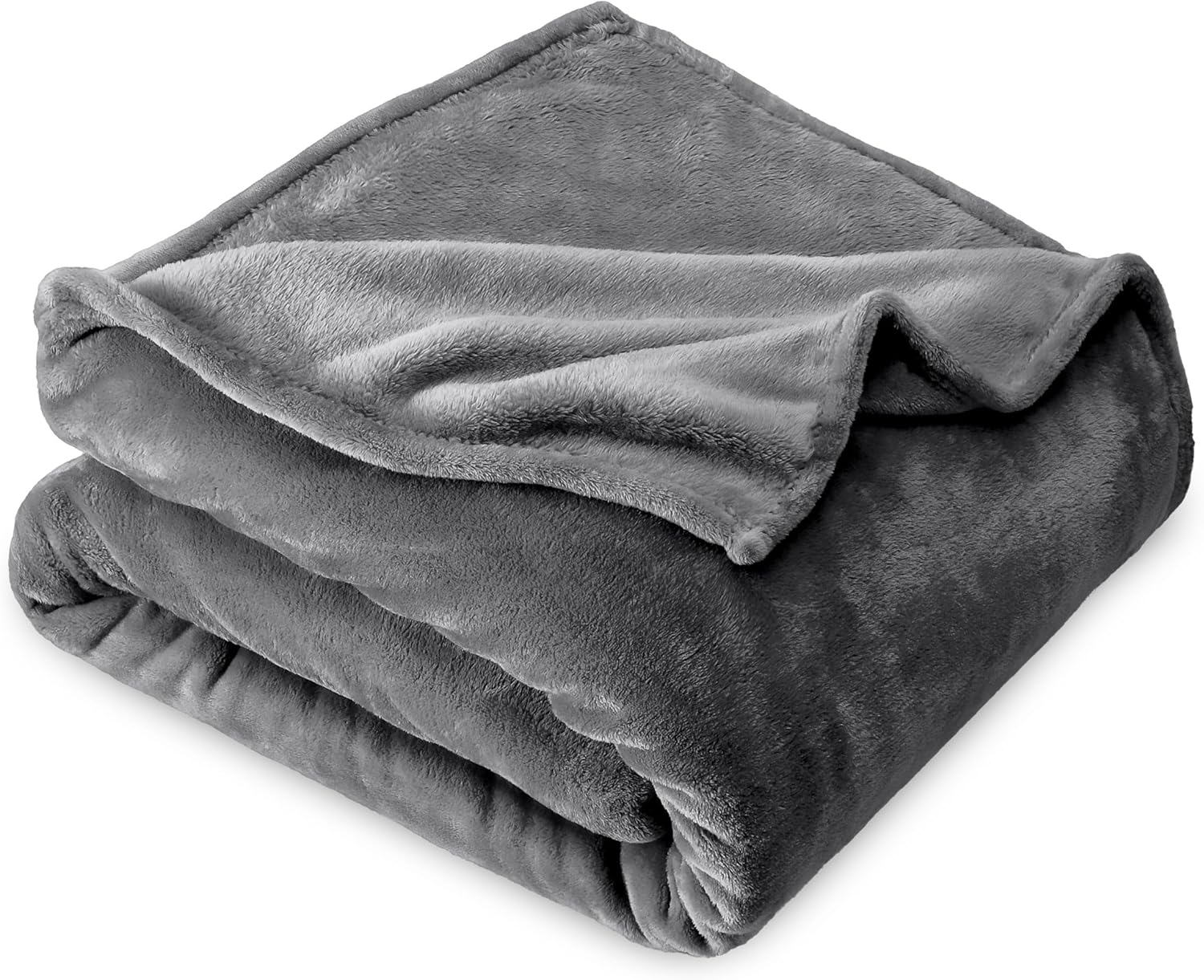 Bare Home Fleece Blanket - Full/Queen Blanket - Grey - Lightweight Blanket for Bed, Sofa, Couch, Movie Night, Camping, and Travel - Microplush - Ultra Soft Warm Blanket (Full/Queen, Grey)