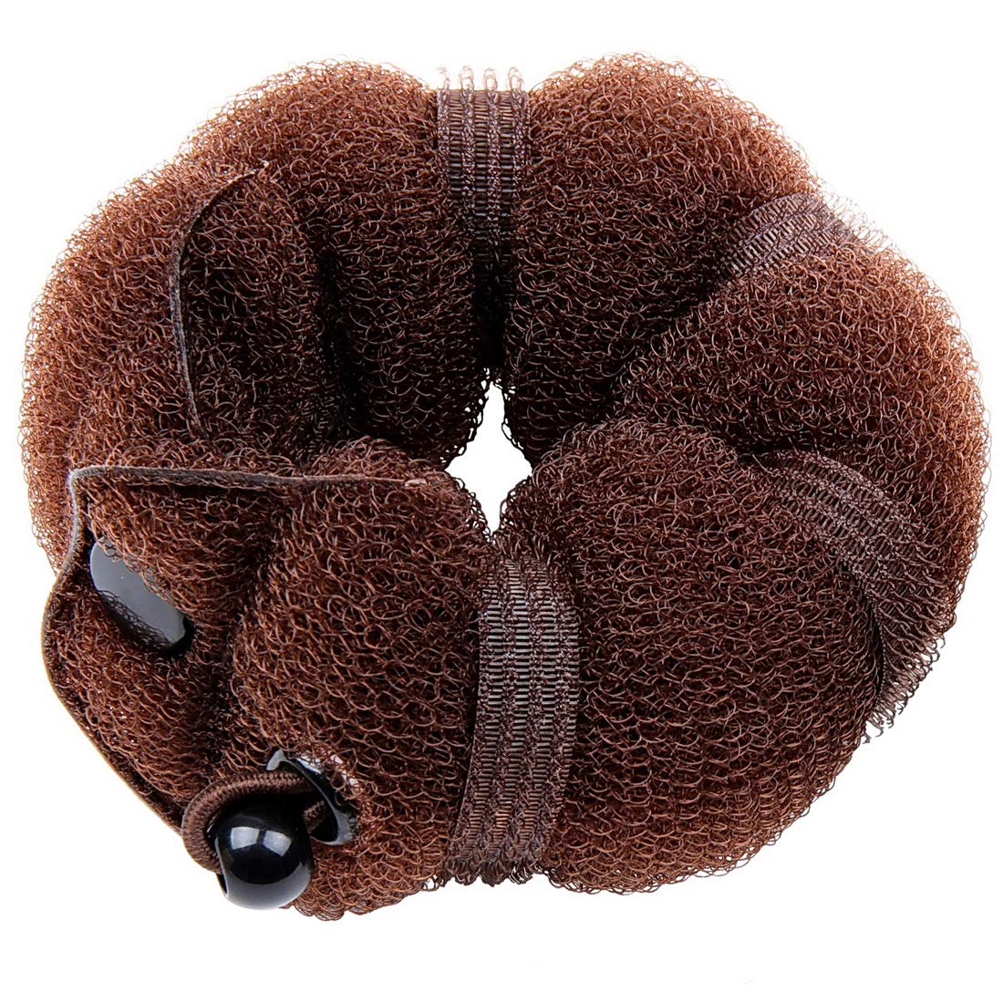 Goldrose Buns 2 Pieces Magic Hair Styling Styler Twist Ring Former Shaper Doughnut Donut Chignon Bun Maker Clip Hair Curler Accessory Small & Large (Brown)