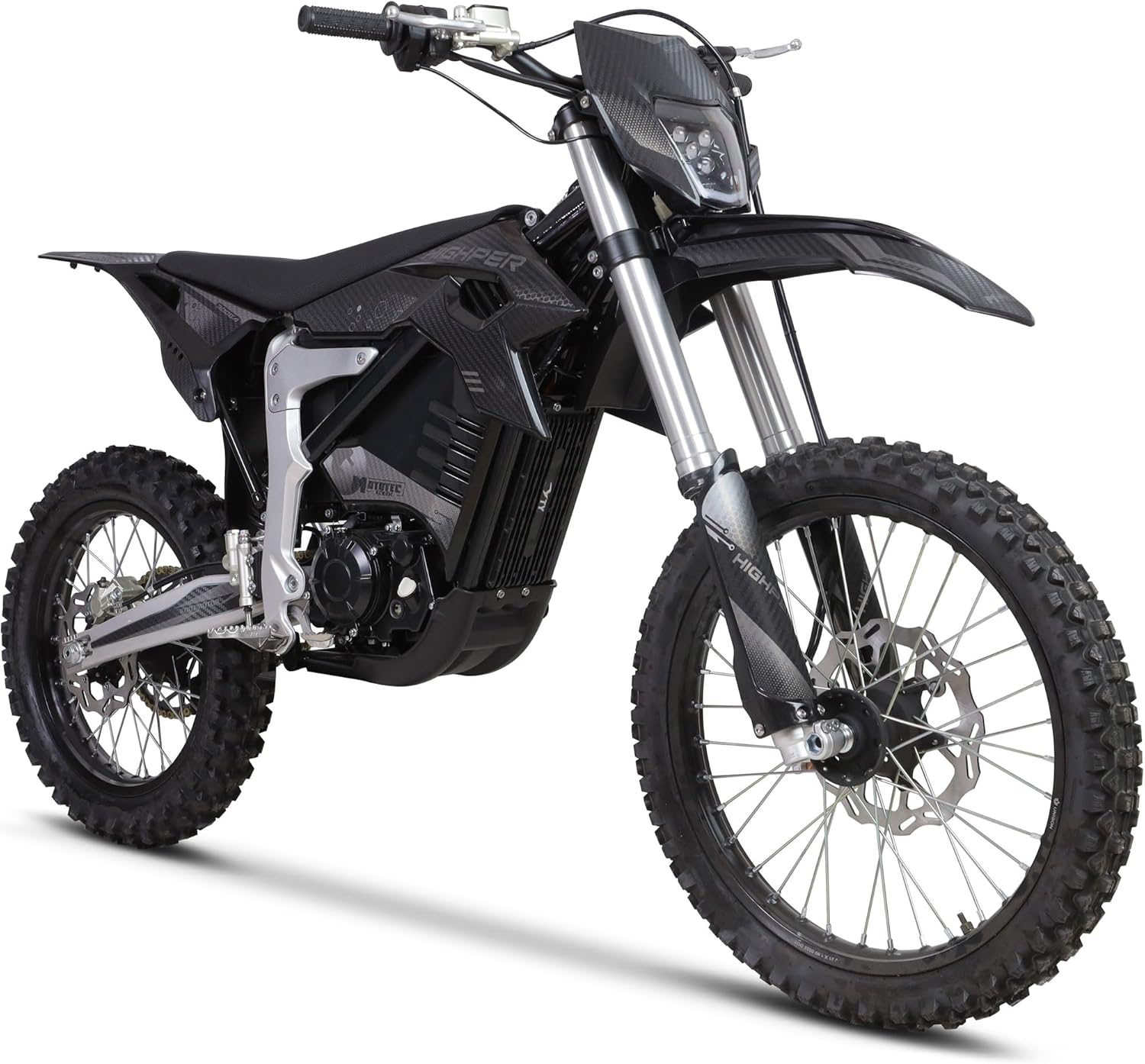 MotoTec Venom 72v 12000w Electric Dirt Bike Black | 72v, 12000w