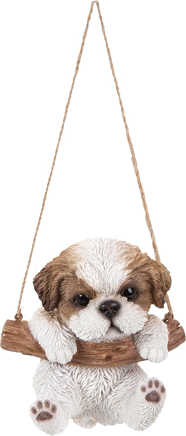 Hi-Line Gift Ltd 87704-A Shih Tzu Puppy Hanging Statue