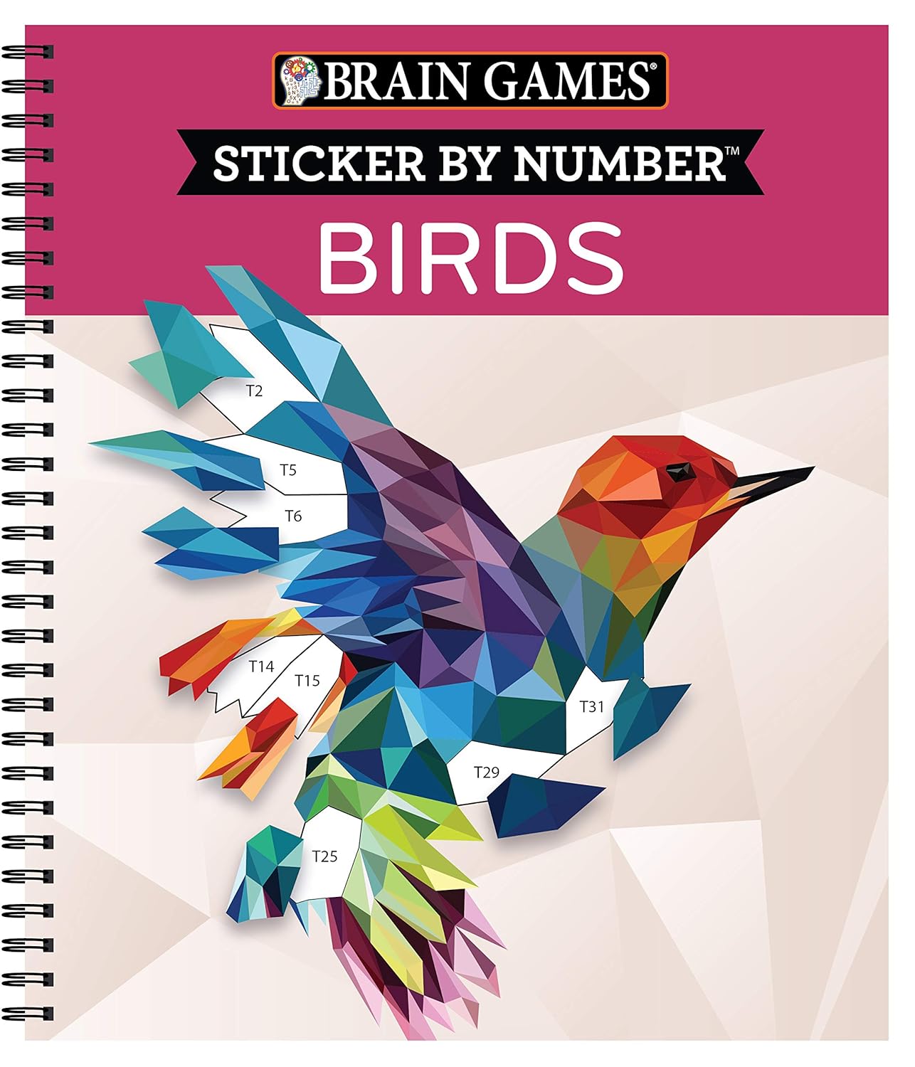 Brain Games - Sticker by Number: Birds (28 Images to Sticker)