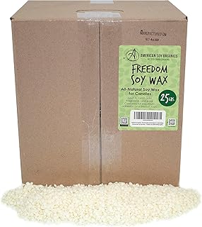 Freedom Soy Wax Beads for Candle Making - Natural Candle Making Supplies - Paraffin-Free, Beeswax-Free Candle Wax for Container Candles, Tealights and Wax Melts, 25 lbs