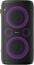 Hisense Ultimate Wireless Outdoor/Indoor Party Speaker with subwoofer, 2.0CH, 300W, IPX4 Waterproof,15 Hour Long-Lasting Battery, Bluetooth5.0, DJ and Karaoke Mode (HP100)