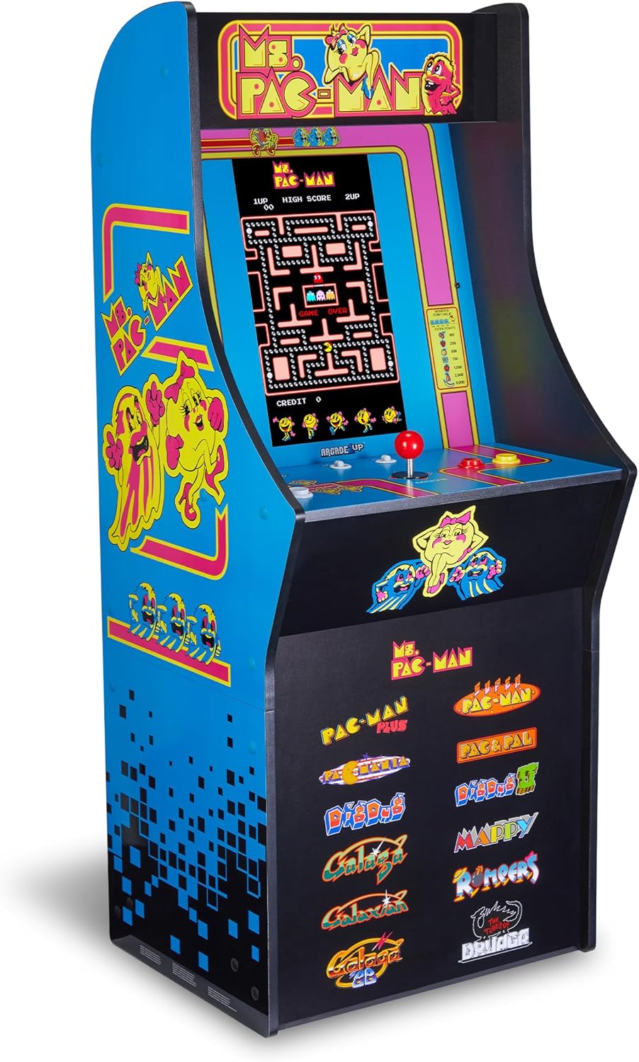 Arcade1Up Ms. PAC-MAN Classic SE Arcade Game Machine – 1.22 Meter Cabinet, 13 Classic Video Games, 39.62 cm IPS Display, Easy Assembly, Perfect for At-Home Gaming