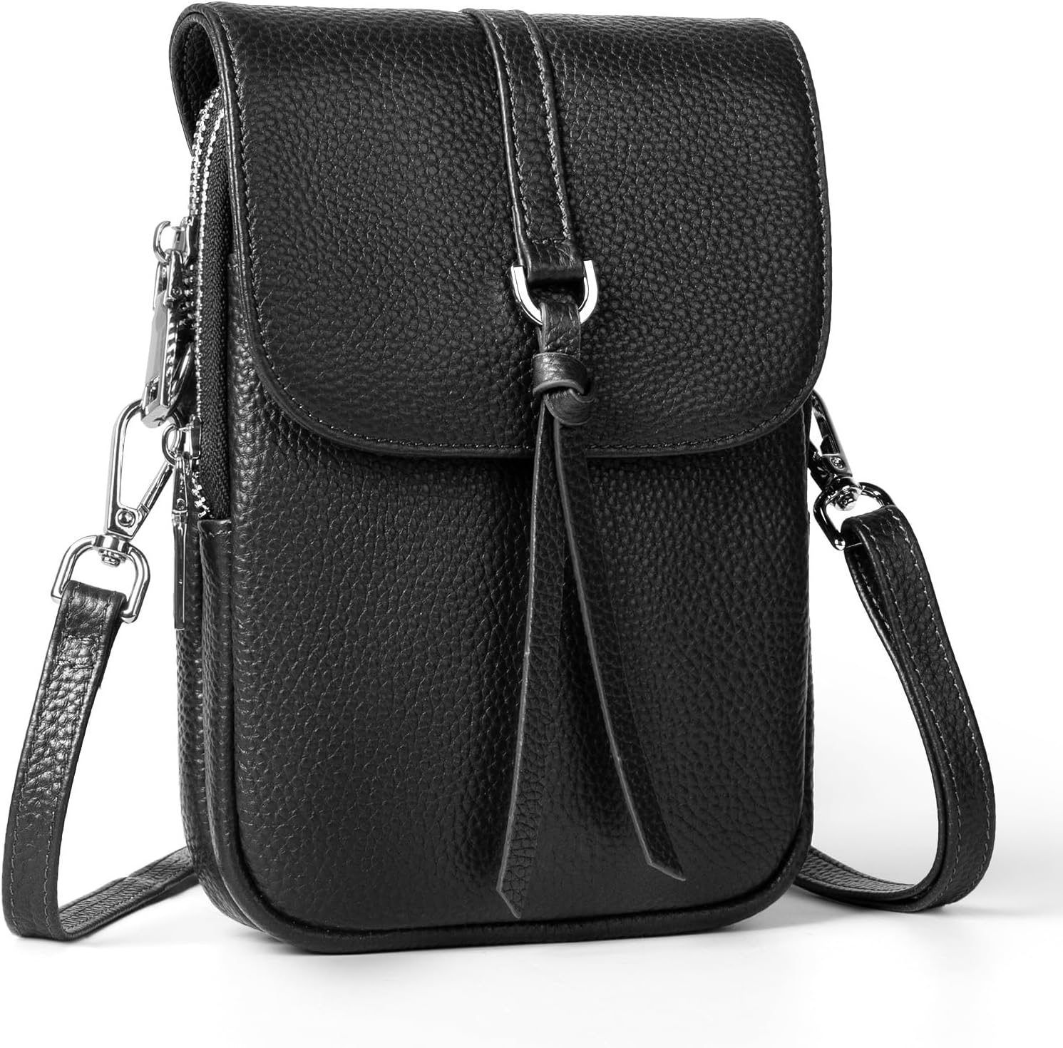 befen Genuine Leather Small Crossbody Bags for Women, Multi Pocket Cell Phone Crossbody Purse with RFID Blocking Card Slots