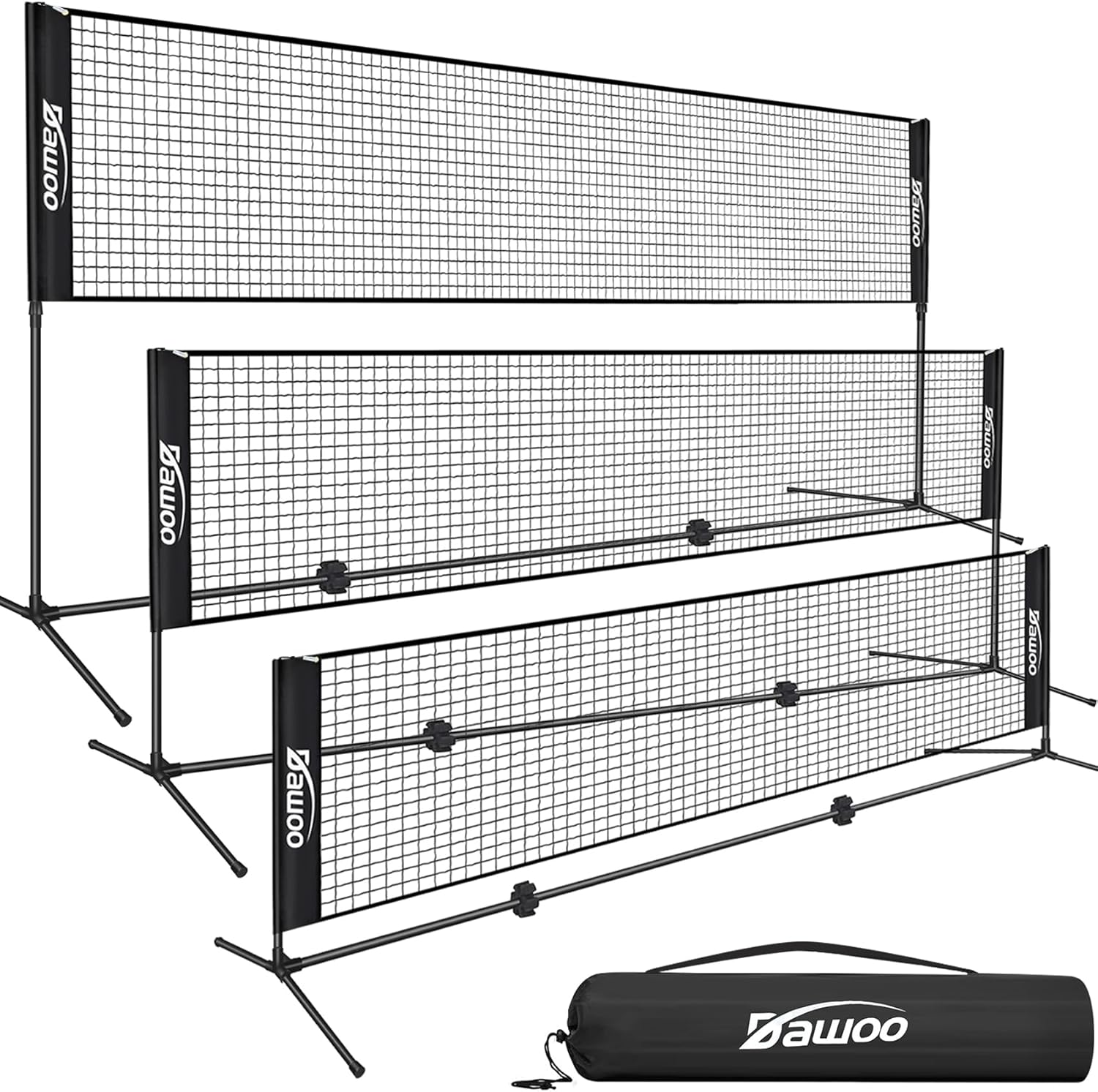 DAWOO Portable Tennis Net Set - Easy Setup, Lightweight, Adjustable, Durable & Convenient.