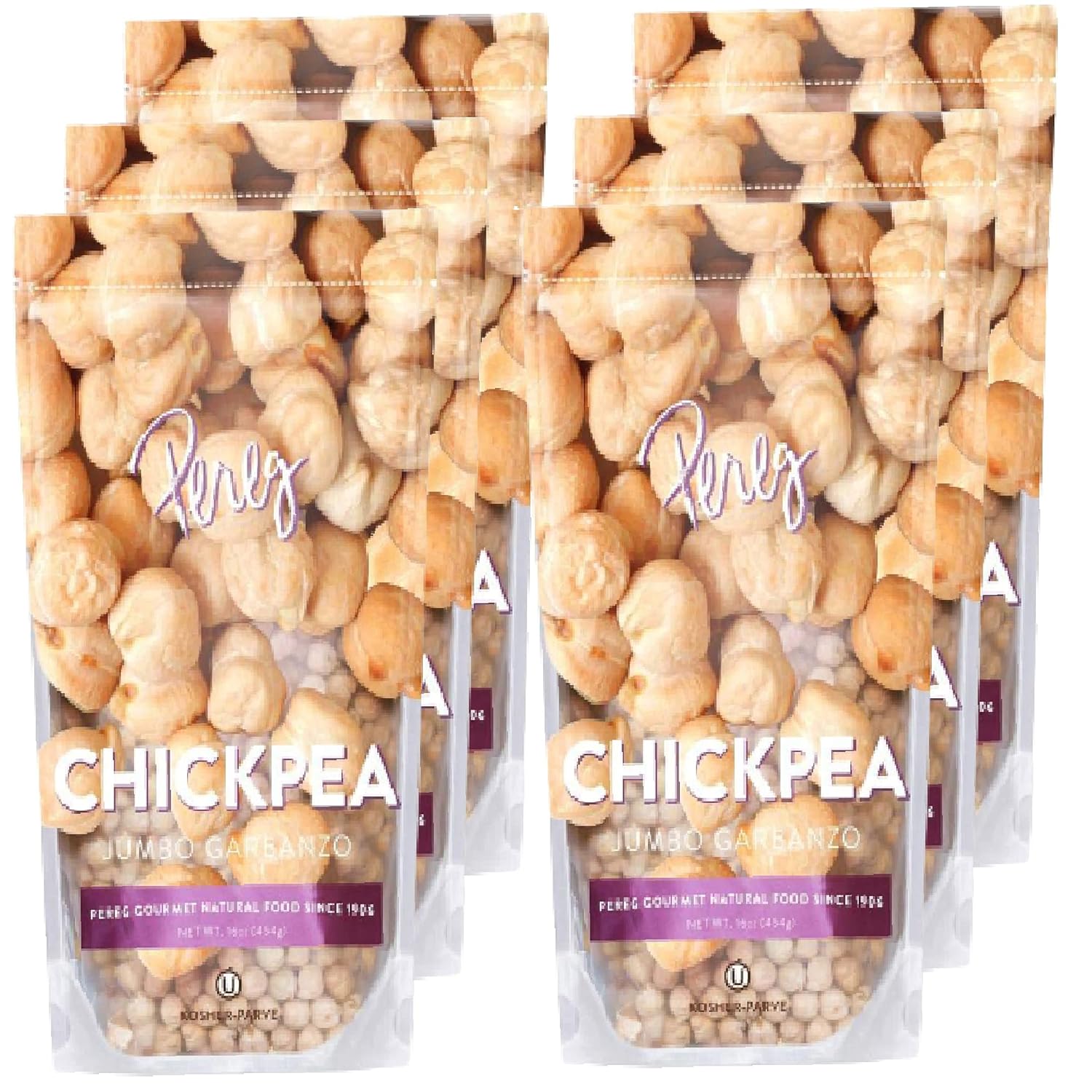 Chickpeas (Garbanzo) Whole Grain (16 Oz/Bag x 6 Pack), Pure Grocery & Gourmet Foods