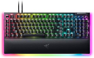 Razer BlackWidow V4 Pro Wired Mechanical Gaming Keyboard: Yellow Switches Linear & Silent - Doubleshot ABS Keycaps - Command Dial - Chroma RGB - Magnetic Wrist Rest - Snap Tap