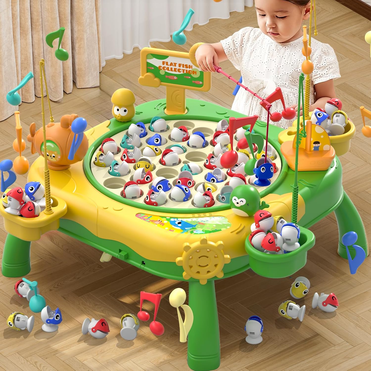 Magnetic Fishing Game for Kids Toddlers Ages 1-3 3-5 5-7, Kids Toddler Fishing Game Fish Toy Board Game for Toddlers 1 2 3 4 5 6 7 8 Years Old, Birthday Gifts