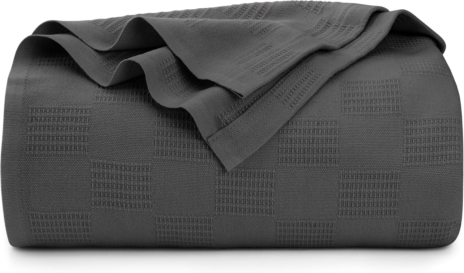 Utopia Bedding 100% Cotton Blanket (King Size - 90x108 Inches) 350GSM Lightweight Thermal Blanket, Soft Breathable Blanket for All Seasons (Smoke Gray)