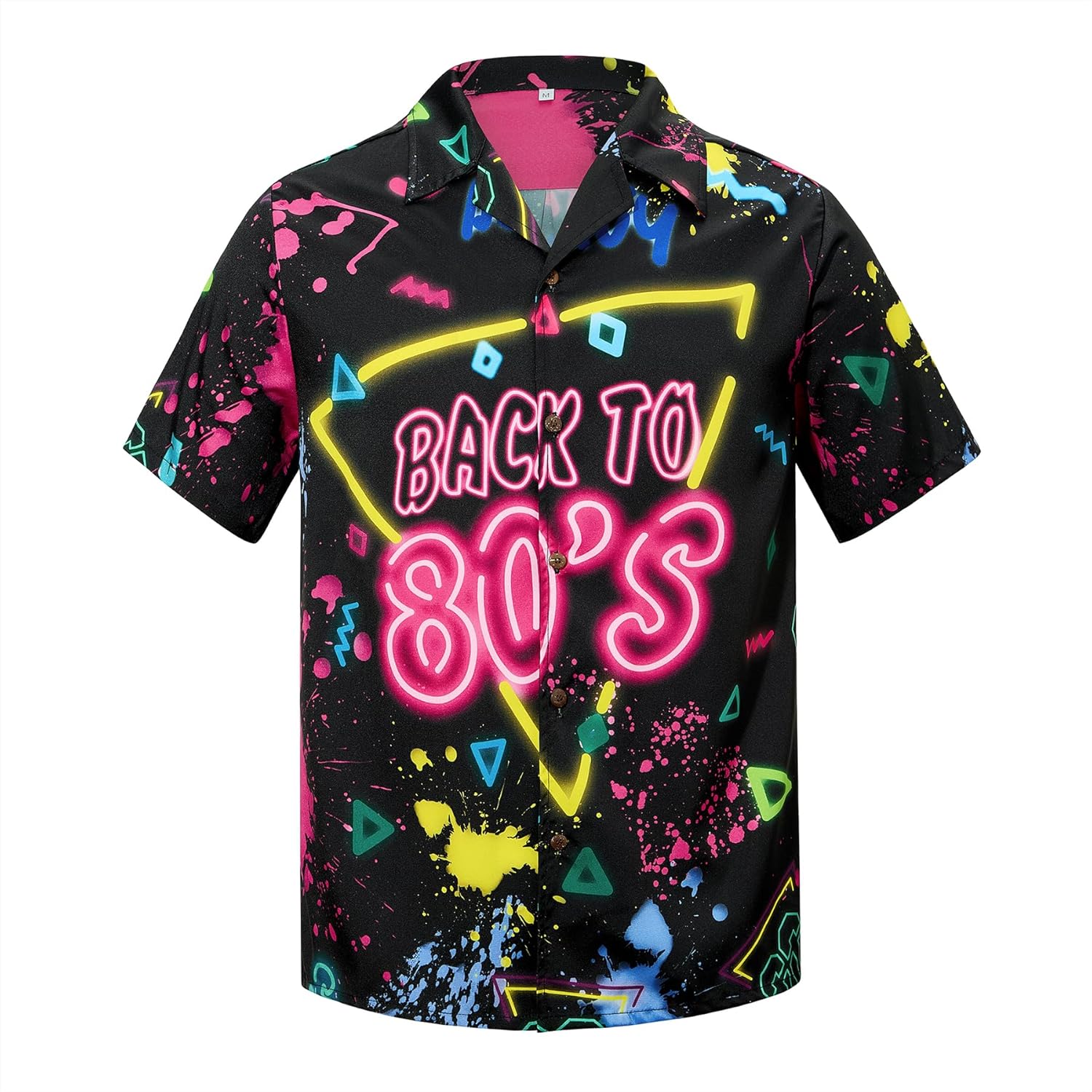 Zando Men's Funny Hawaiian Shirt - Crazy Animal Print & Retro 80s 90s Short Sleeve Button Down Outfit Top for Summer Vacation