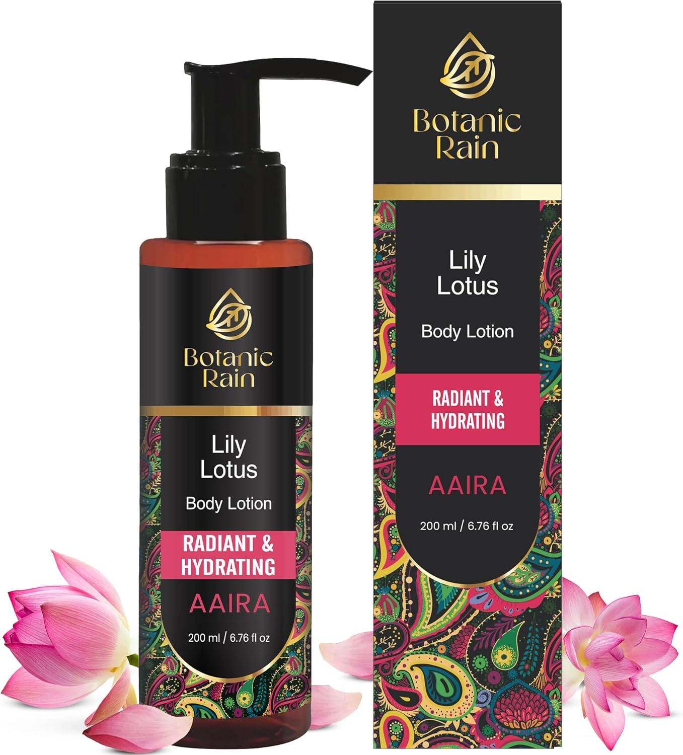 Organic Body Lotion With Lily & Lotus - Ayurvedic, Natural Body Lotion, Vegan, and Cruelty-Free