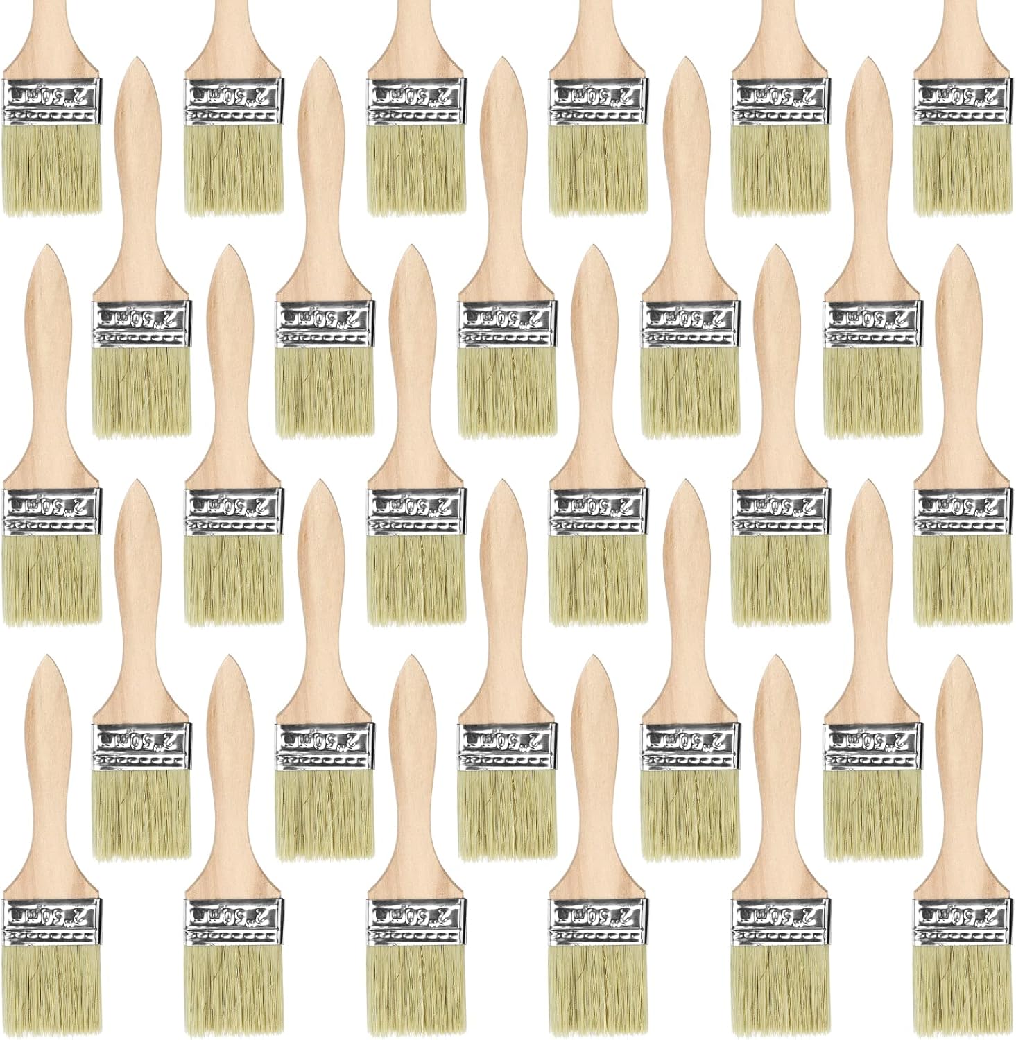 48 Pack 2 inch-UPlama Chip Paint Brushes, All-Purpose Brush Set for Painting, Stains, Varnishes, Epoxy, Glue & Crafts, Multi-Surface Use on Wood, Walls & Furniture
