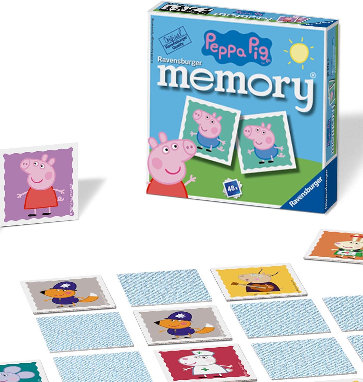 Ravensburger Peppa Pig Mini Memory Game - Matching Picture Snap Pairs Game For Kids Age 3+