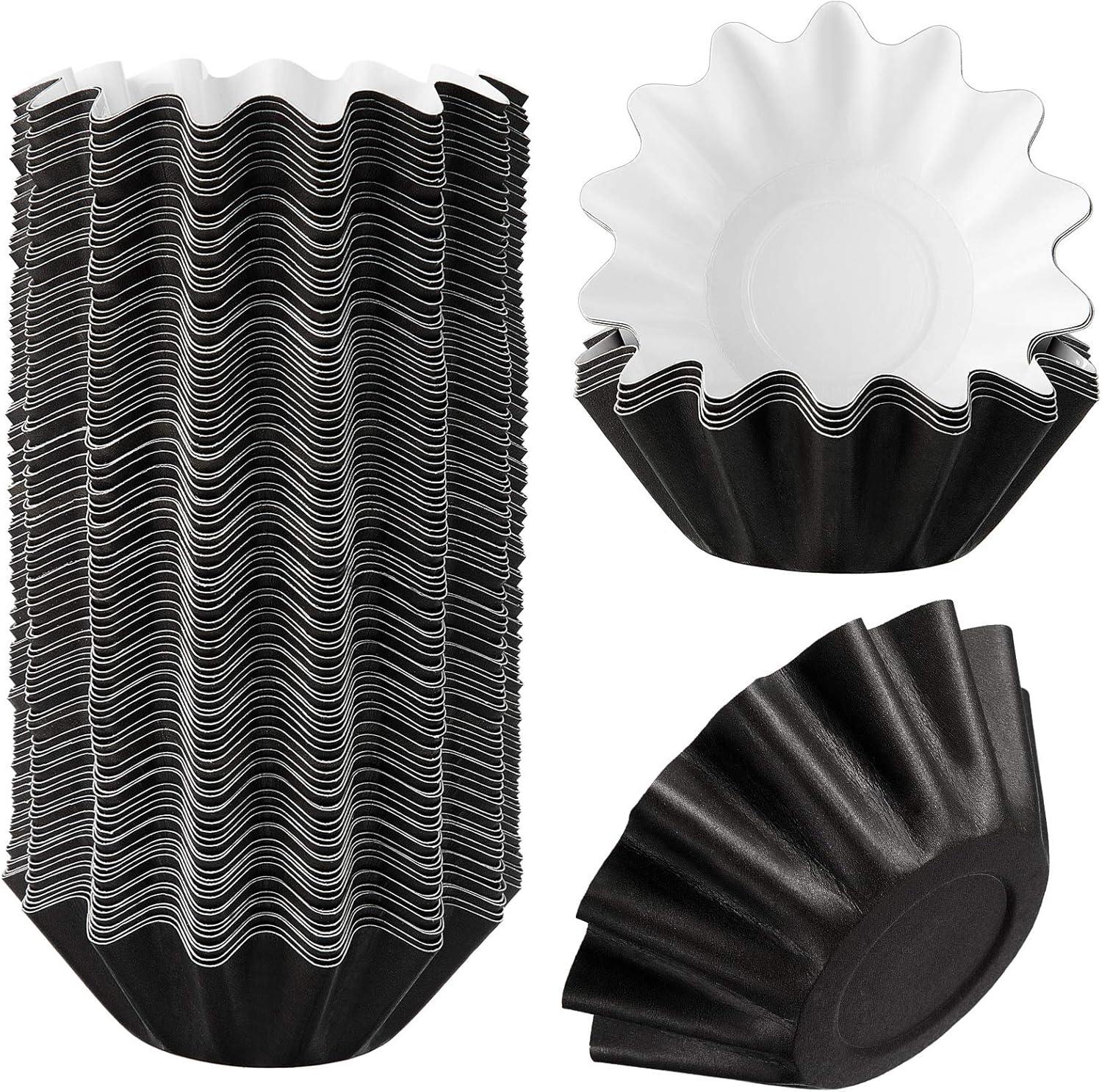 Boao Wax Melt Liners Reusable Wax Warmer Leakproof Candle Warmer Liners Wax Tray for Scented Wax, Electric Wax Warmers Pluggable Wax Melter and Burner(Black, 25 Pieces)