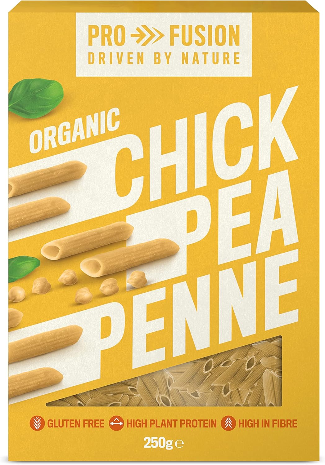Profusion Organic Chickpea Penne, 250g - Grain-Free, Gluten-Free & High in Protein Pasta