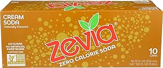 Zevia Zero Calorie Soda, Cream, 12 Fluid Ounce