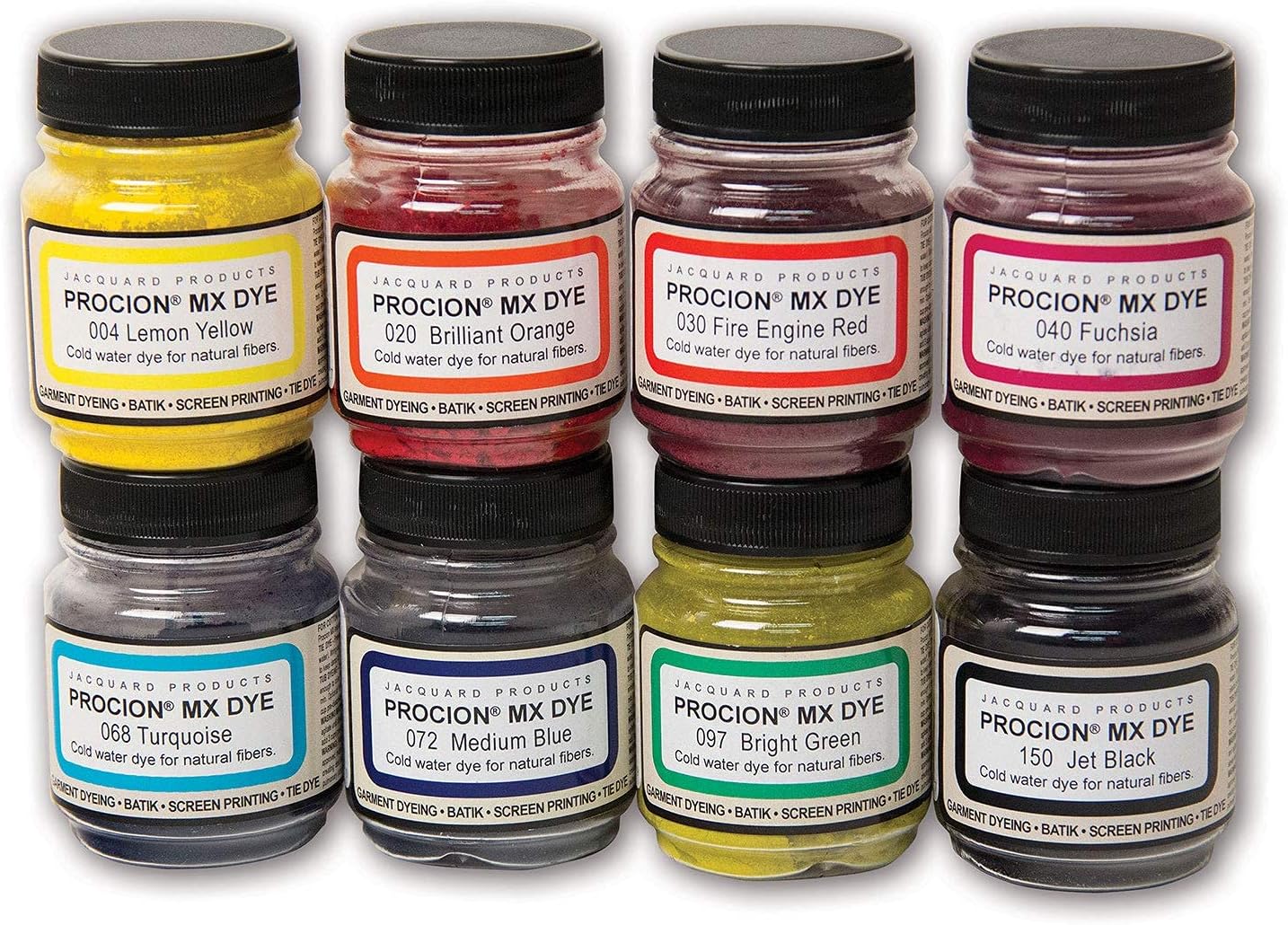 Cold Water Dye, 2/3 oz., Asst. Colors (Set of 8)