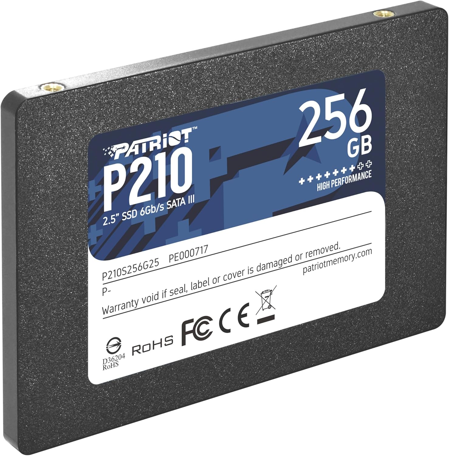 Patriot P210 SATA 3 256GB SSD 2.5 Inch Internal Solid State Drive - P210S256G25