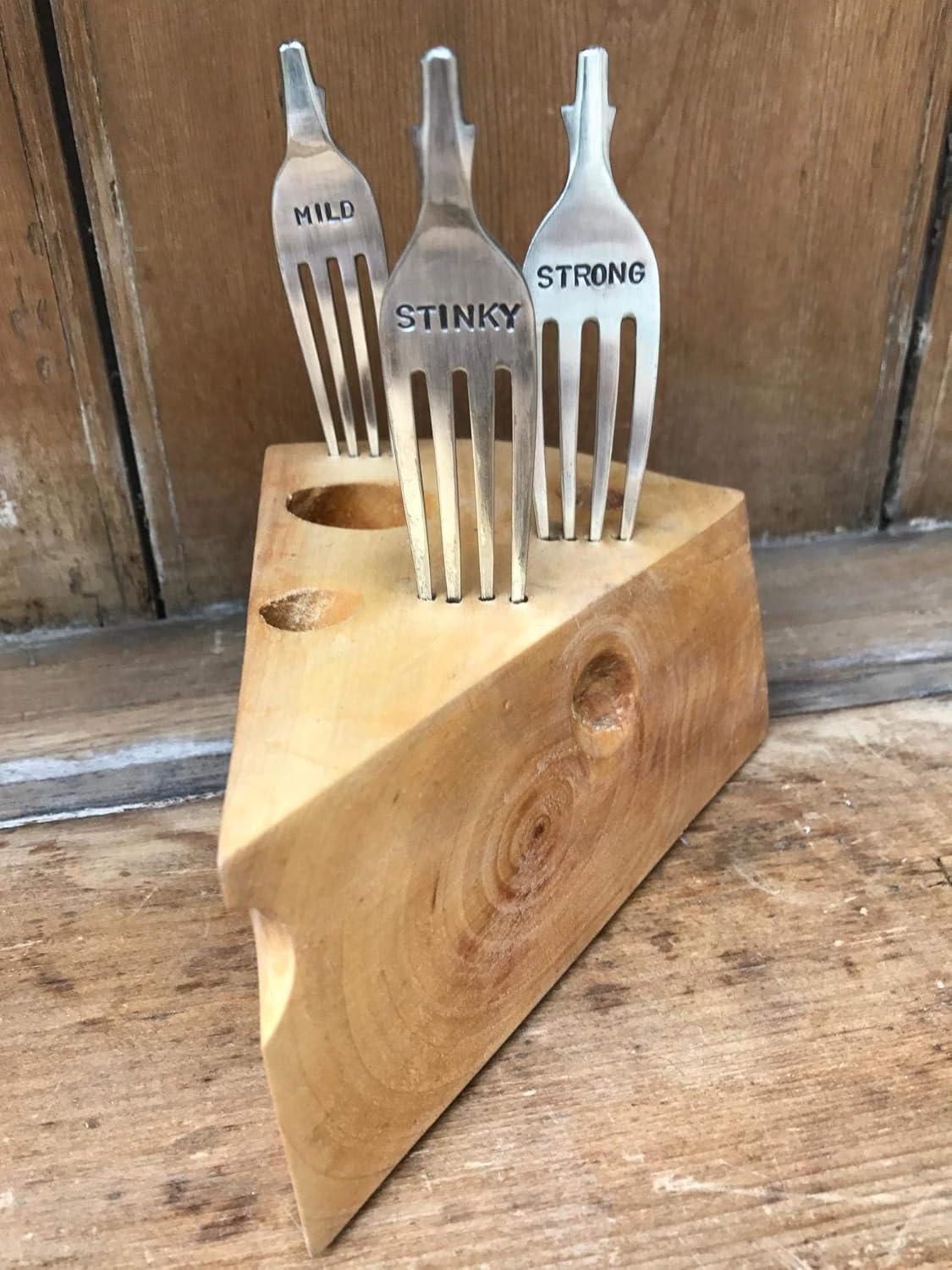 Strong, Stinky, Mild - 3 Handmade Vintage Upcycled Vintage Fork Cheese Labels/Markers, Perfect For Any Cheese Lover, Charcuterie Boad, Dinner Party or Hostess Gift