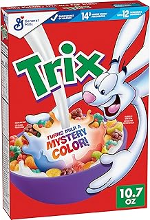 Trix Fruity Breakfast Cereal, 6 Fruity Shapes, Whole Grain, 10.7 OZ